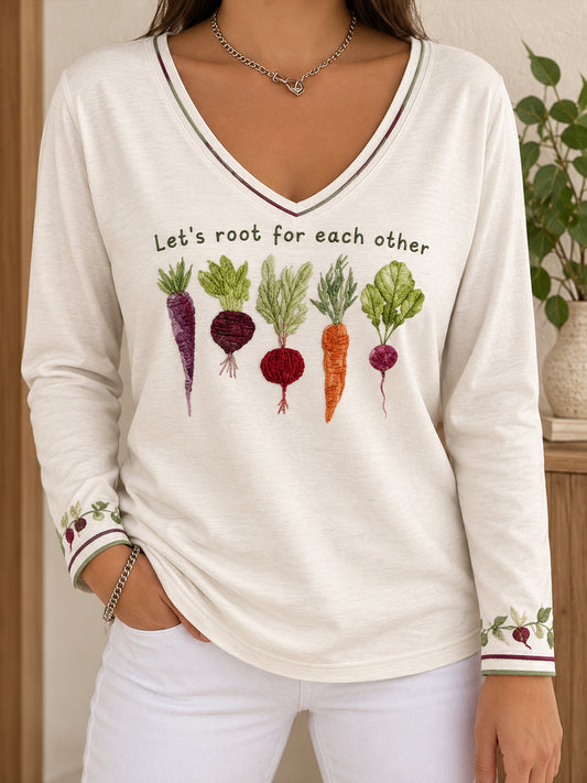 Women's Plants Lover Art Printed T-shirt