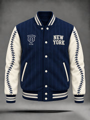 Men's New York Baseball Print Zip-up Jacket