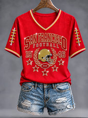 Women's Football Gameday Gift For Football Fans Short Sleeve T-shirt