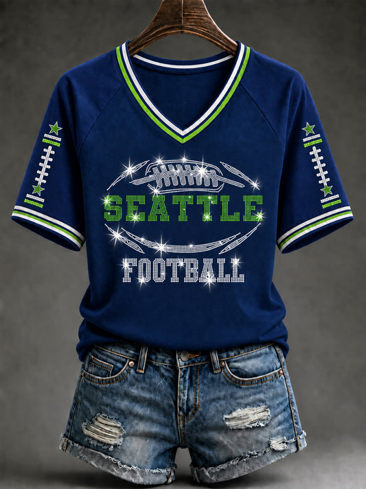 Women's Football Gameday Gift For Football Fans Short Sleeve T-shirt