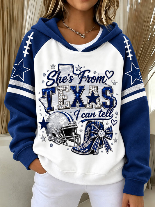 Women's Football Gameday Gift For Football Fans Casual Long Sleeve Shirt
