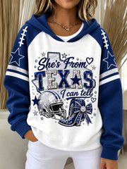 Women's Football Gameday Gift For Football Fans Casual Long Sleeve Shirt