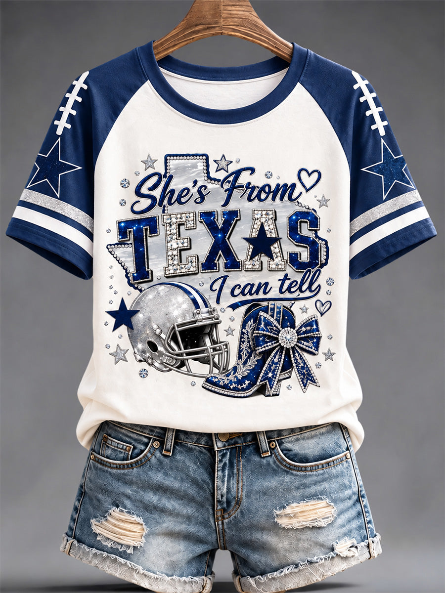 Women's Football Gameday Gift For Football Fans Casual Tee