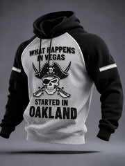 Men's What Happens In Las Vegas Started In Oakland Print Hoodie