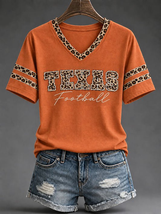 Women's Football Game Day Casual T-Shirt