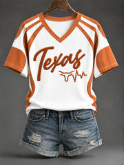 Women's Football Game Day Casual T-Shirt