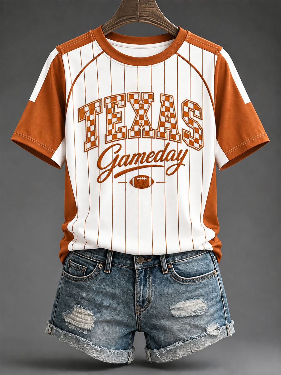 Women's Football Game Day Casual T-Shirt