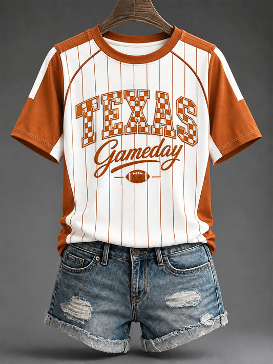 Women's Football Game Day Casual T-Shirt