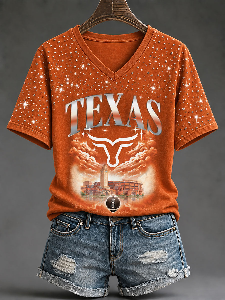 Women's Football Game Day Casual T-Shirt