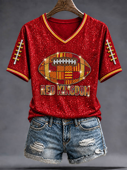 Women's Red Kingdom Short-Sleeved T-Shirt