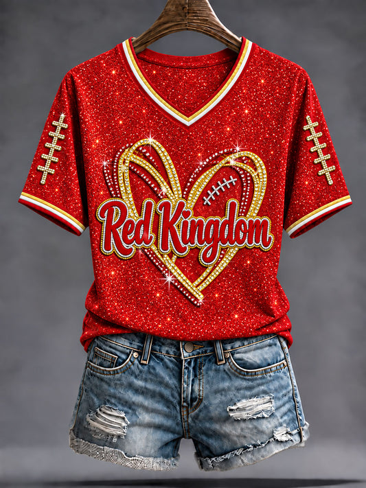 Women's Red Kingdom Short-Sleeved T-Shirt