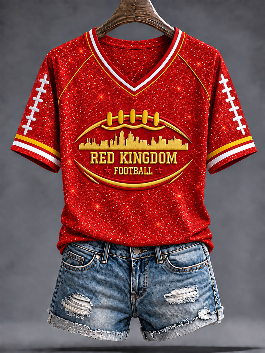 Women's Red Kingdom Short-Sleeved T-Shirt