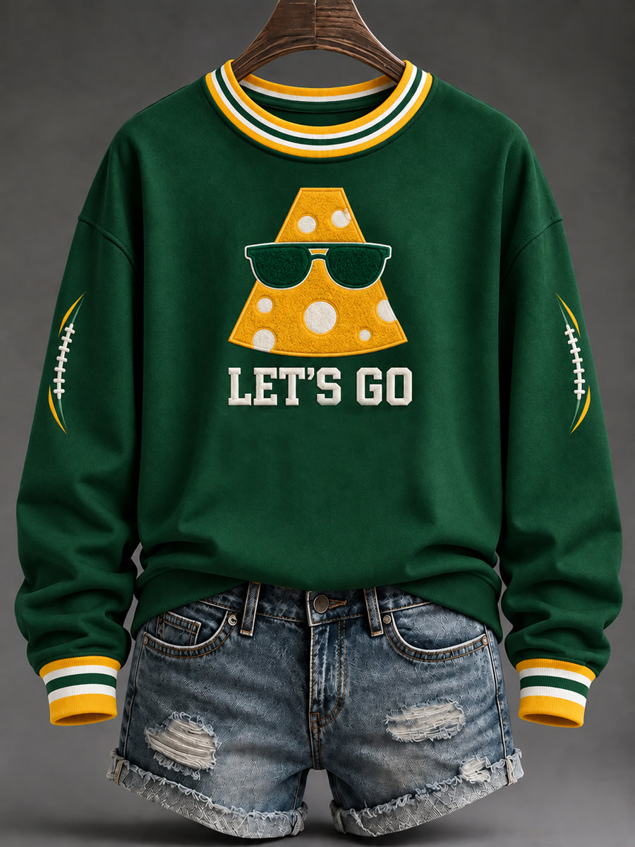 Women's American baseball Print Casual Sweatshirt