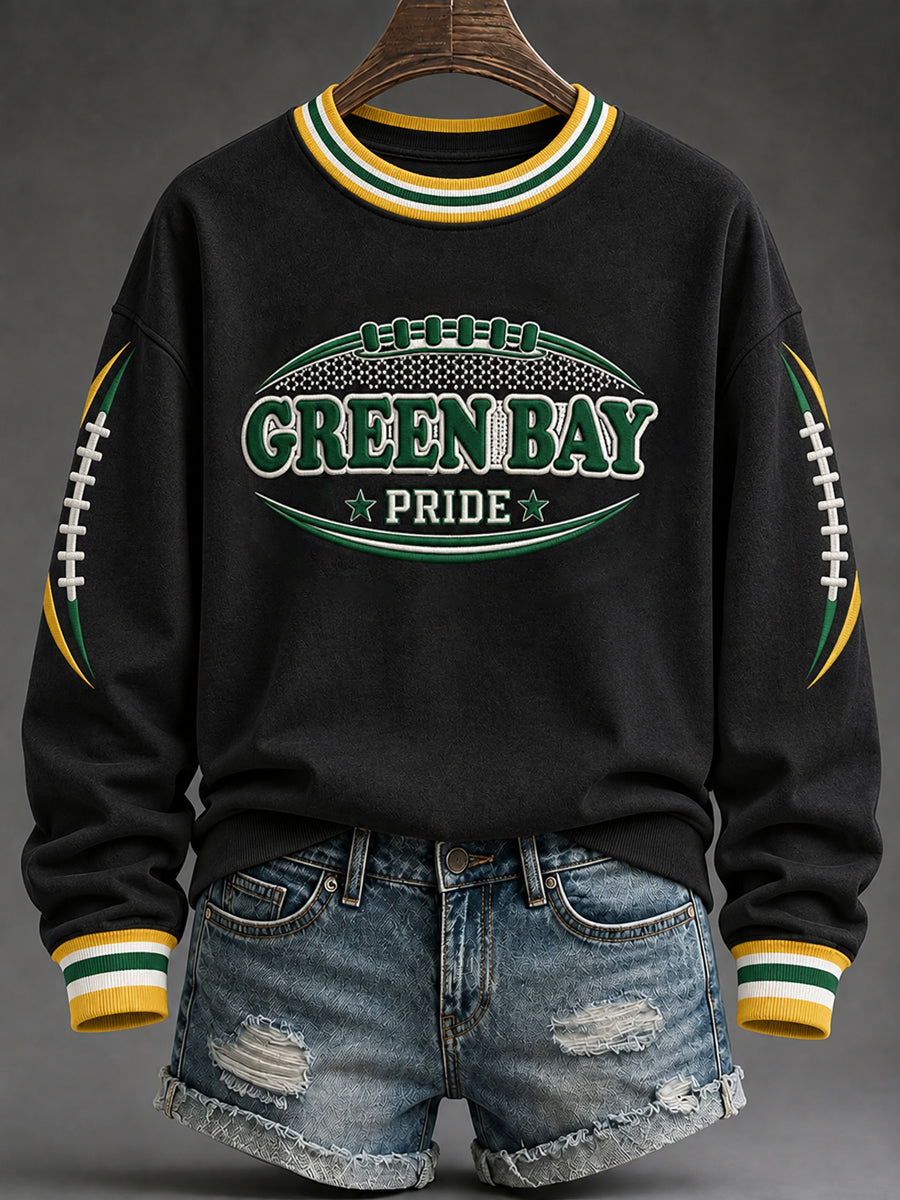 Women's American baseball Print Casual Sweatshirt