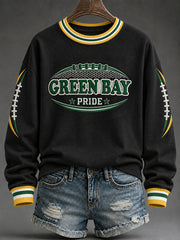 Women's American baseball Print Casual Sweatshirt