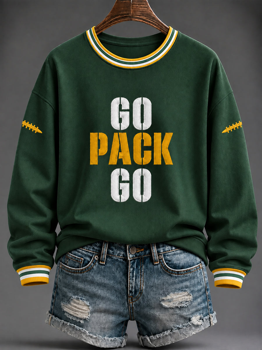 Women's American baseball Print Casual Sweatshirt