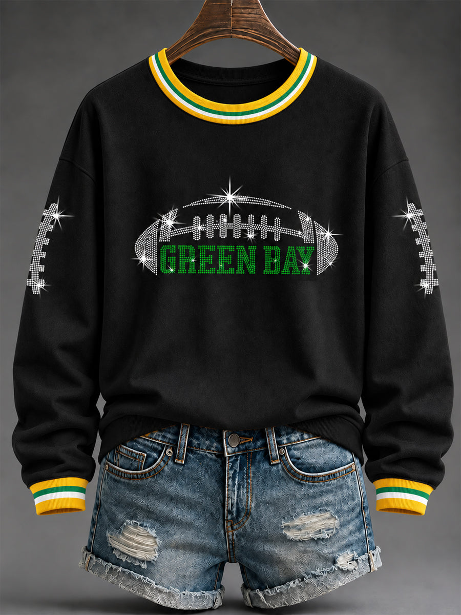 Women's American baseball Print Casual Sweatshirt