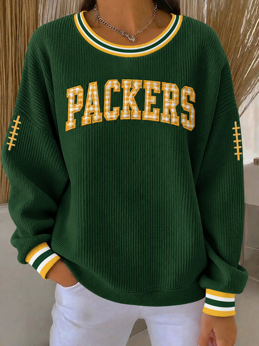 Women's American baseball Print Casual Sweatshirt