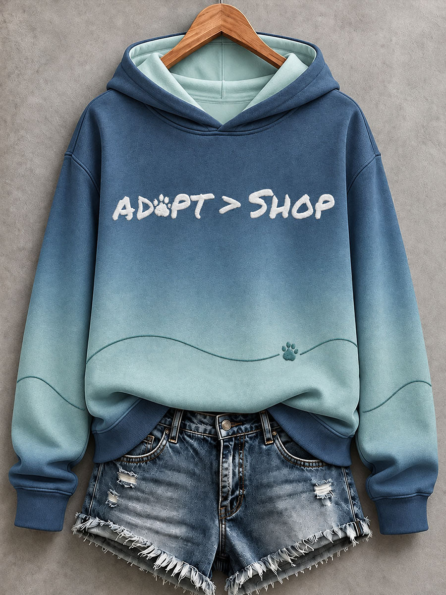 Women's Adopt a Dog Month Pet Lover Print Sweatshirt