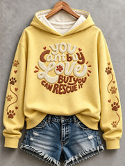Women's Adopt a Dog Month Pet Lover Print Sweatshirt