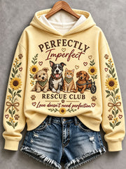 Women's Adopt a Dog Month Pet Lover Print Sweatshirt