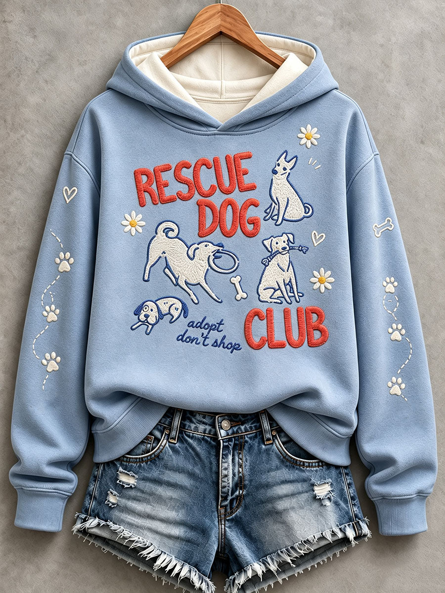 Women's Adopt a Dog Month Pet Lover Print Sweatshirt