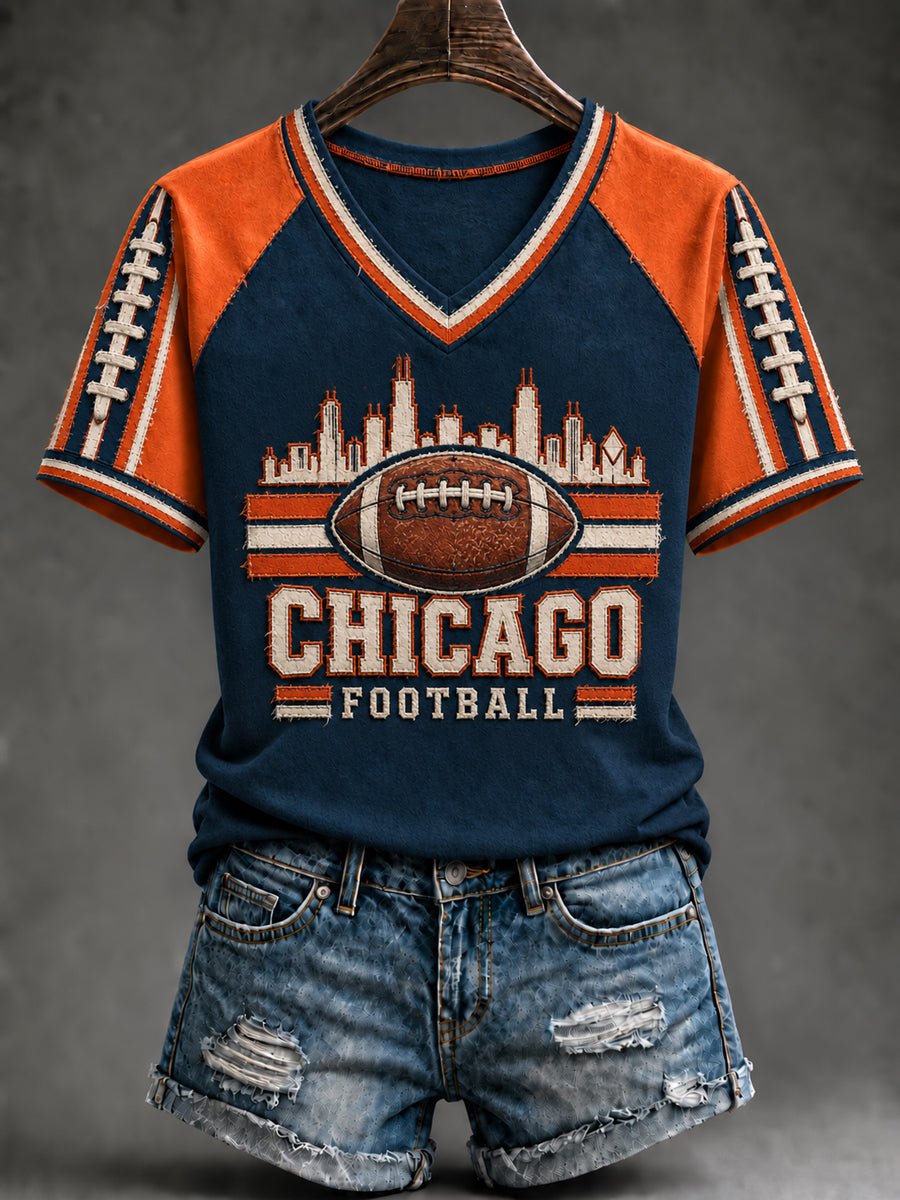 Women's Football Gameday Gift For Football Fans Short Sleeve T-shirt