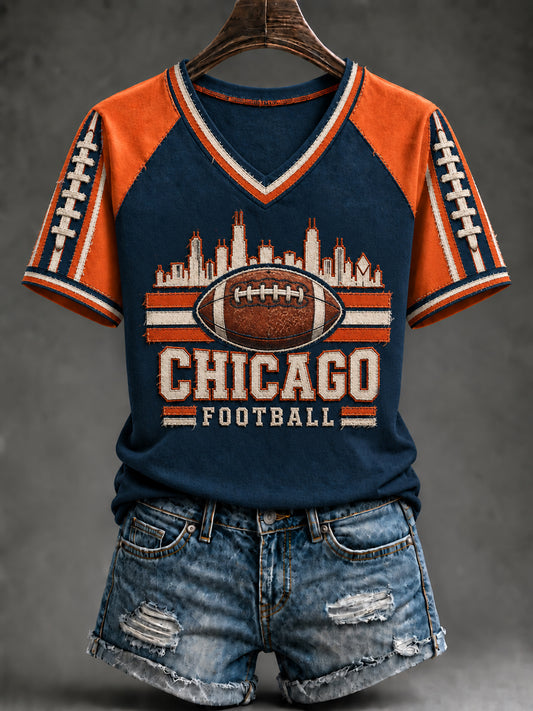 Women's Football Gameday Gift For Football Fans Short Sleeve T-shirt