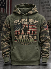 Men's Veterans Day US Flag Camouflage Print Casual Hoodie