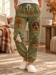 Women's Vintage I'm Ready For The 'ber Months Print Sweatpants
