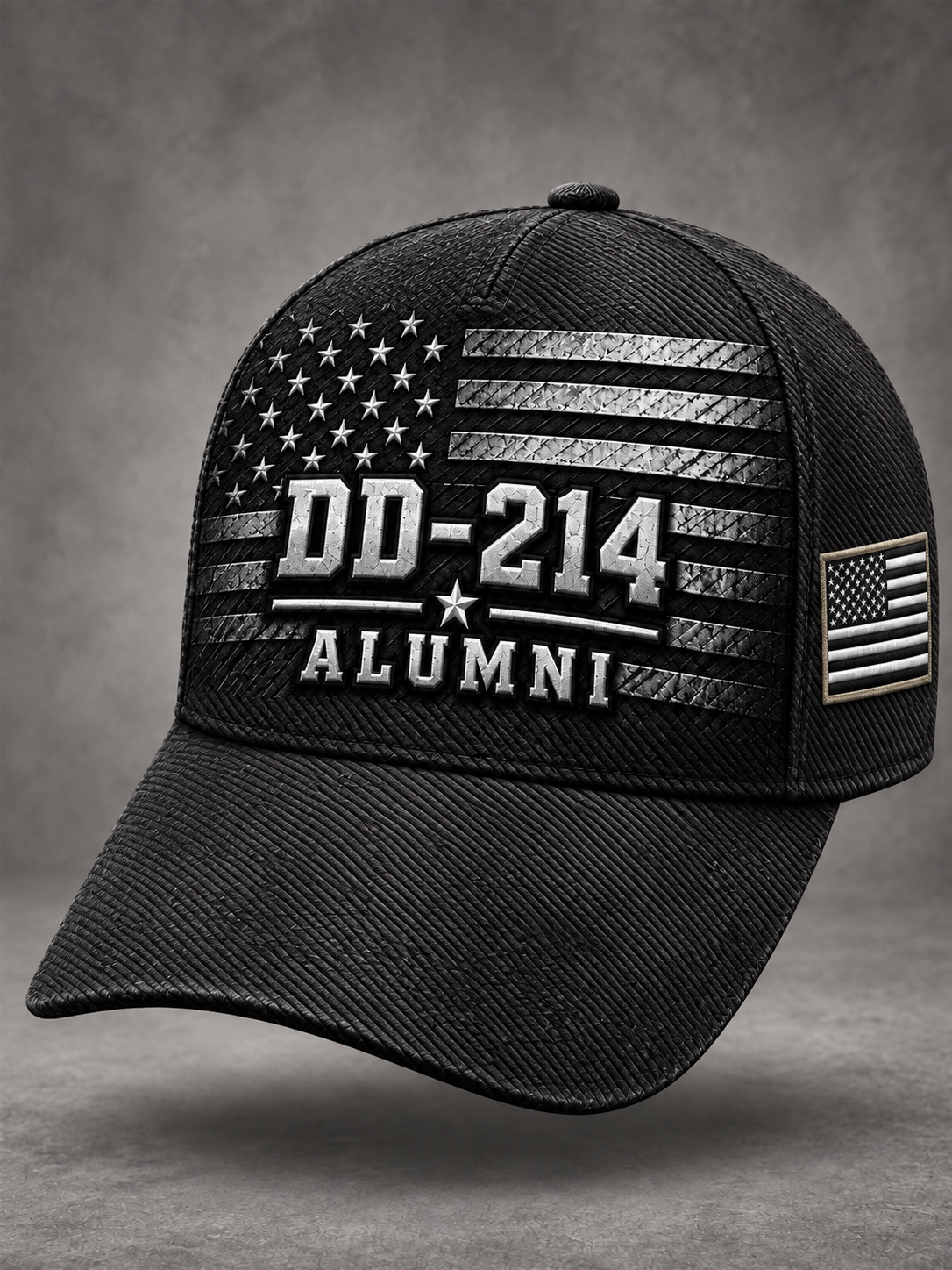 Unisex Veterans Day DD-214 Alumni US Flag Print Hat