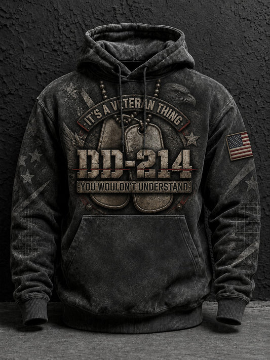 Men's Veterans Day Printed Hoodie