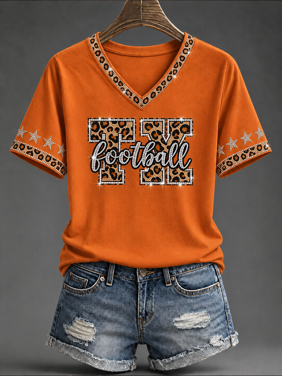 Women's Football Game Day Casual T-shirt