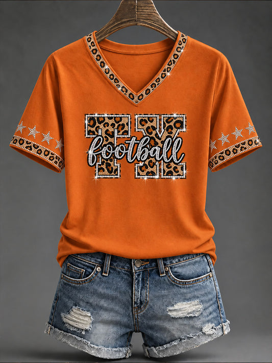 Women's Football Game Day Casual T-shirt