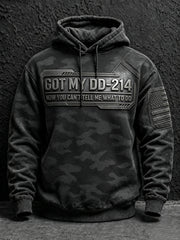 Men's DD-214 US Veterans Print Hoodie
