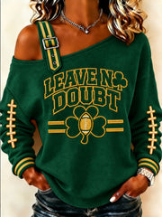 Women's Game Day Football Print Casual Top