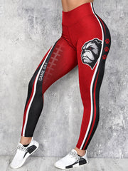 Women's Game Day Football Printed Casual Leggings