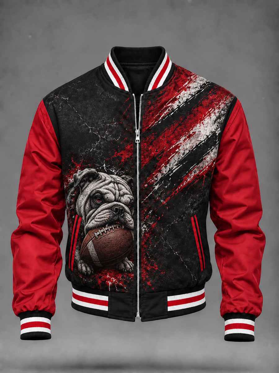 Men's Game Day Football Printed Casual Jacket