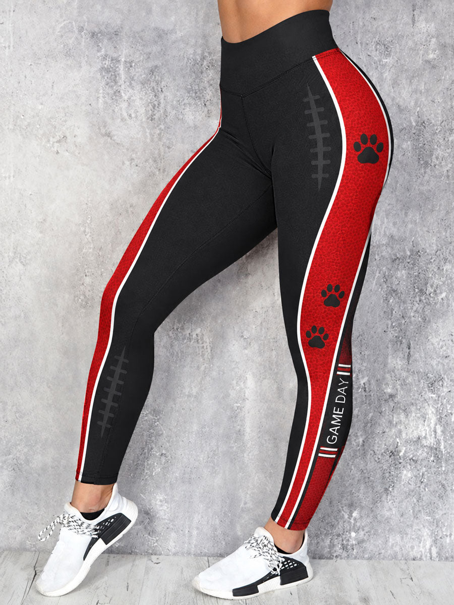 Women's Game Day Football Printed Casual Leggings
