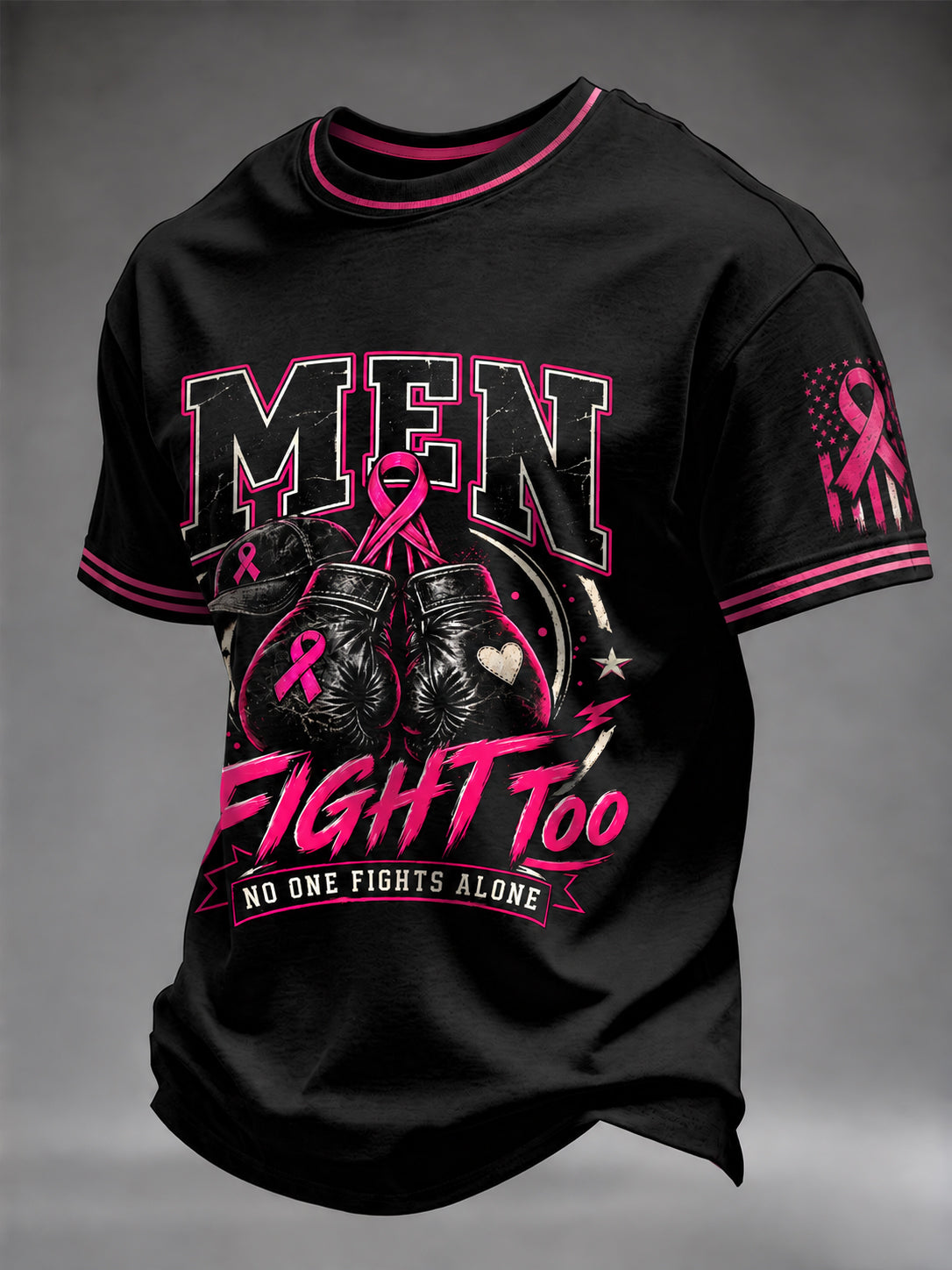 Men's Breast Cancer Awareness I Wear Pink For Her T-shirt