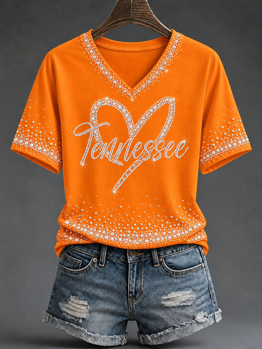 Women's Tennessee Football Casual Printed T-shirt