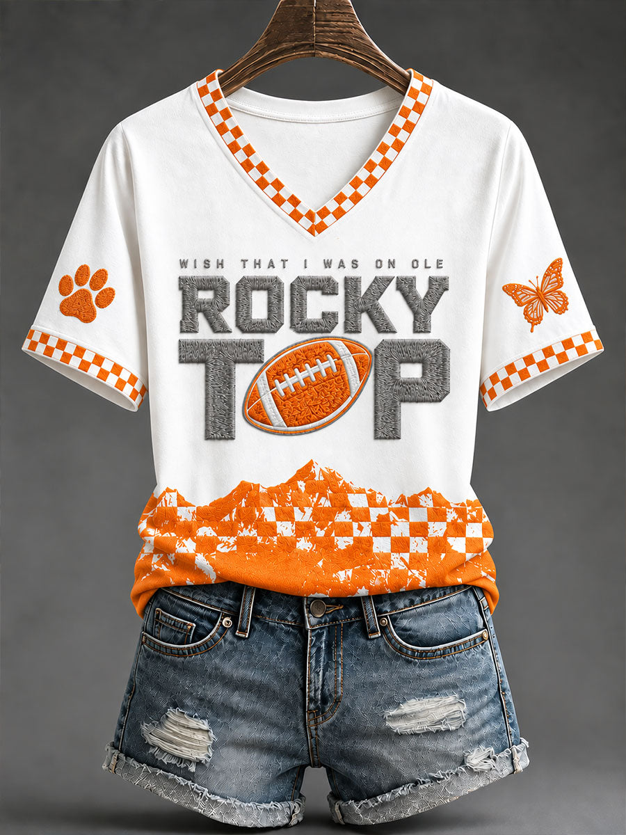 Women's Tennessee Football Casual Printed T-shirt