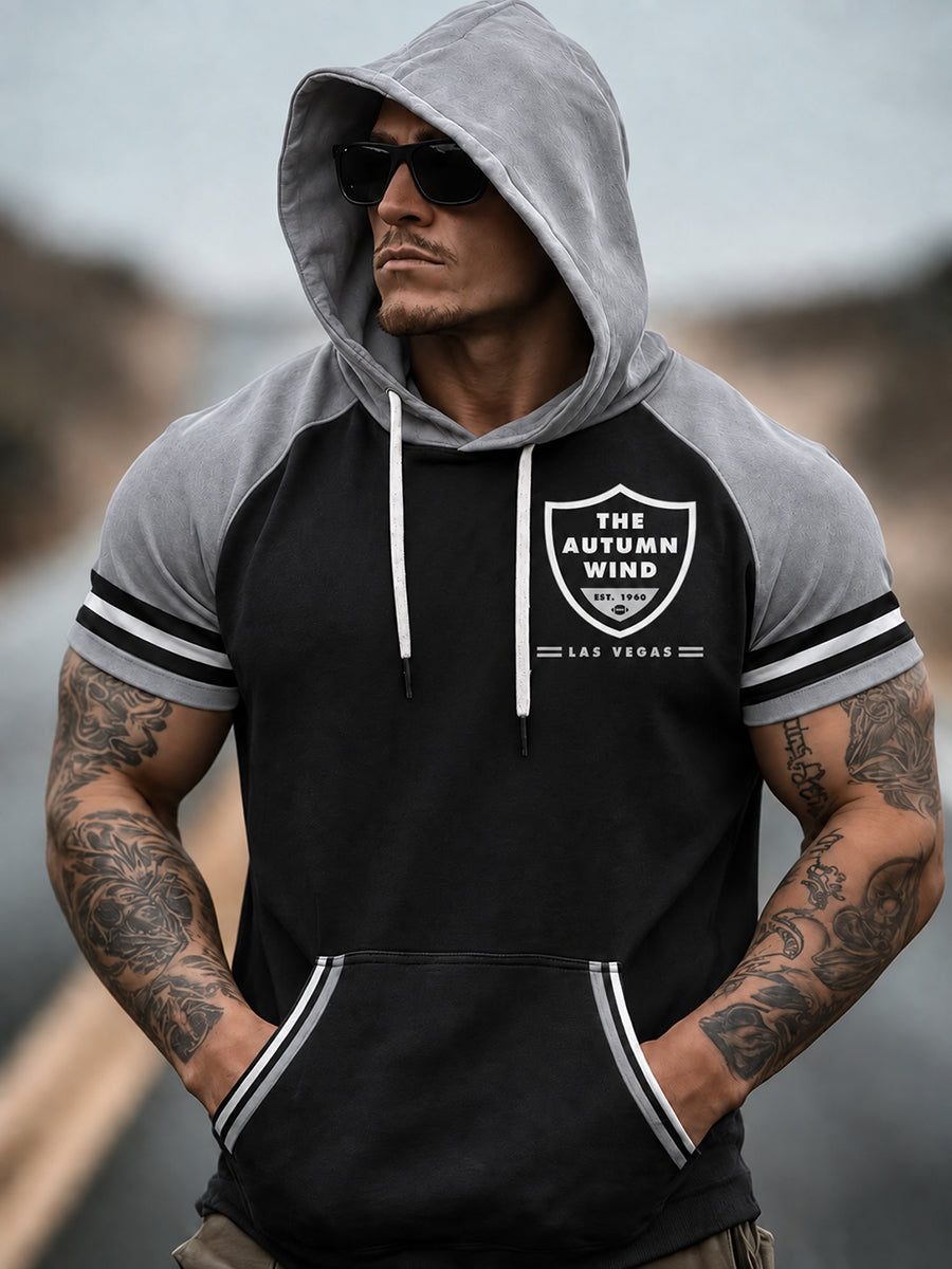 Men's Las Vegas Football Fan Print Short Sleeve Hoodie
