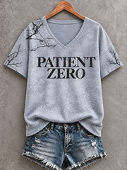 Women's Music Lover Patient O Prrinted T-shirt