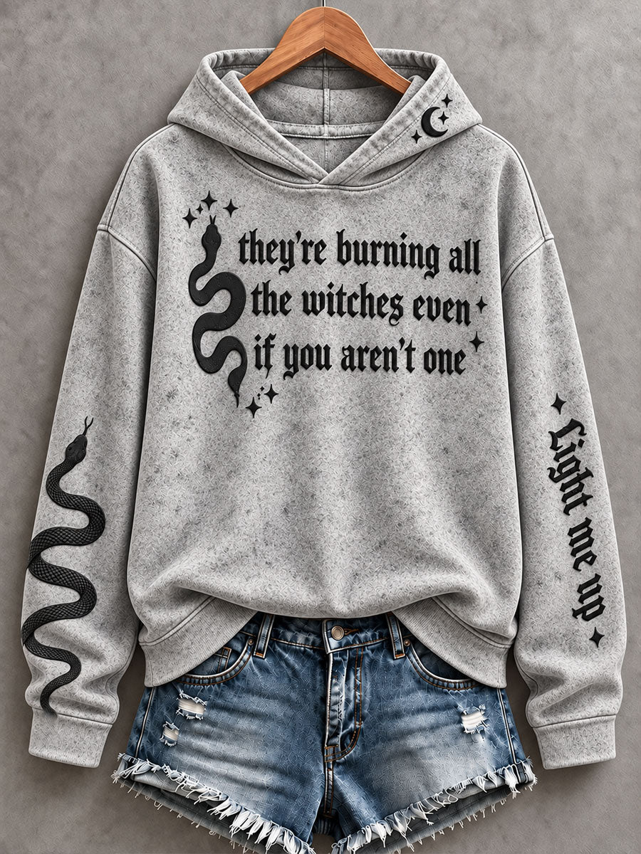 Women's Music Lover Halloween Art Prrinted Hoodie