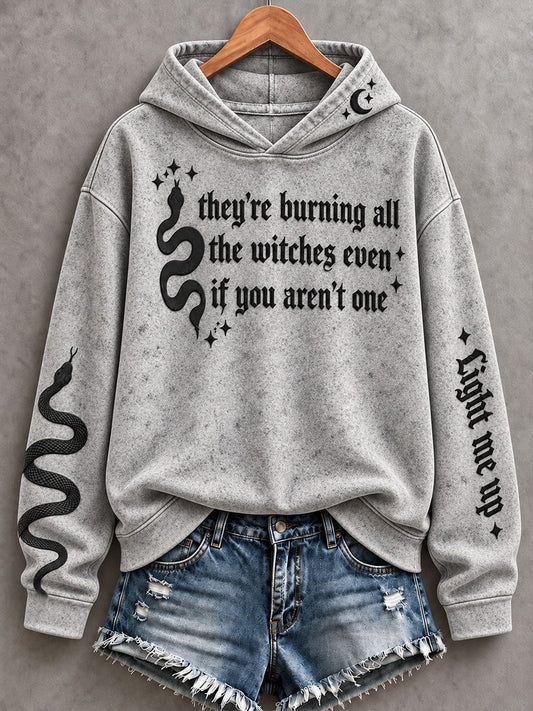 Women's Music Lover Halloween Art Prrinted Hoodie