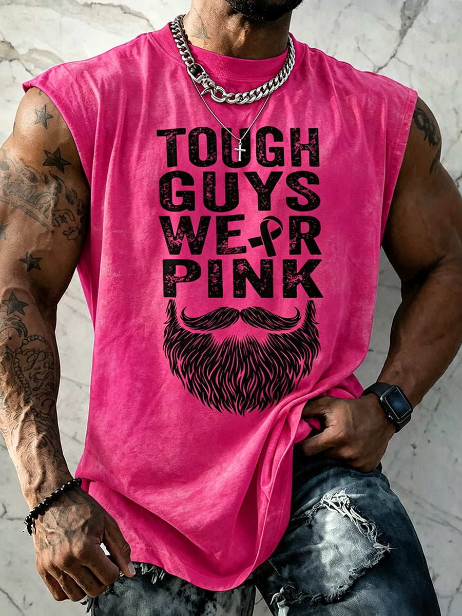 Men's Breast Cancer Awareness Vest Top