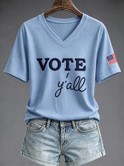 Women's VOTE Print Casual T-shirt