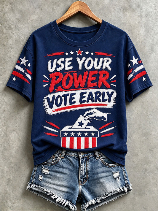 Women's "Use Your Power Vote Early" T-shirts