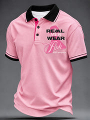 Men's Breast Cancer Awareness Real Men Wear Pink Shirt